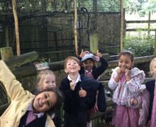 Happy panda kids